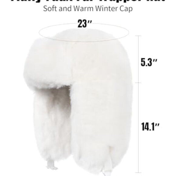 Plush Faux Fur Trapper Hat Windproof Winter Warm Ear Flaps Adjustable main image 7